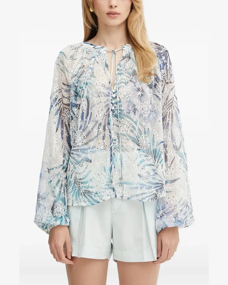 Guess Bluse mit Blumen-Print - Weiß Weiß