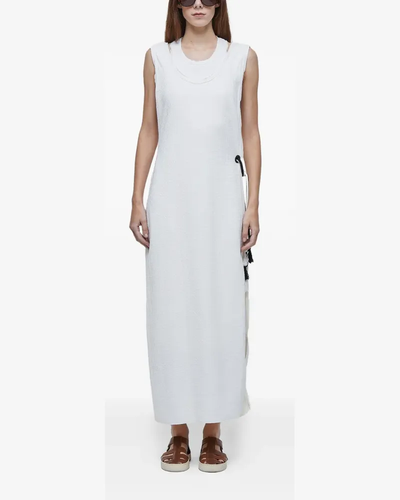 Osklen Kleid im Layering-Look mit Quasten - Weiß Weiß