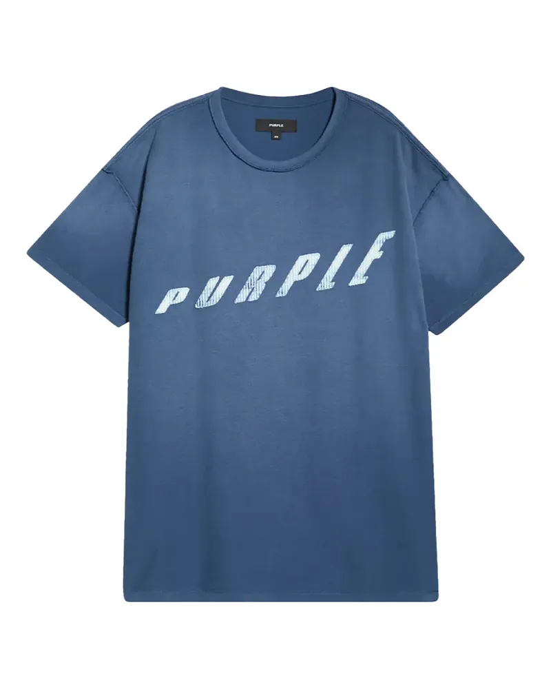 PURPLE BRAND T-Shirt mit grafischem Print - Blau Blau