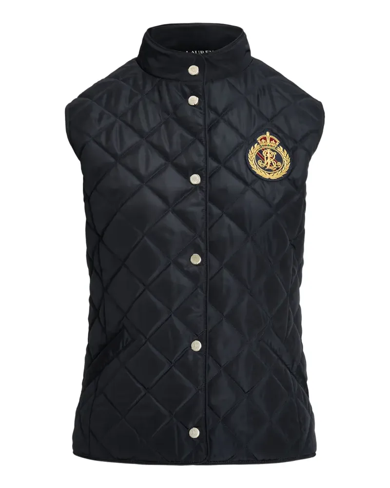 Ralph Lauren Gesteppte Weste mit Knöpfen - Schwarz Schwarz
