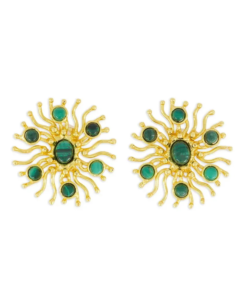 Sylvia Toledano Sunshine Ohrringe mit Malachit - Gold Gold