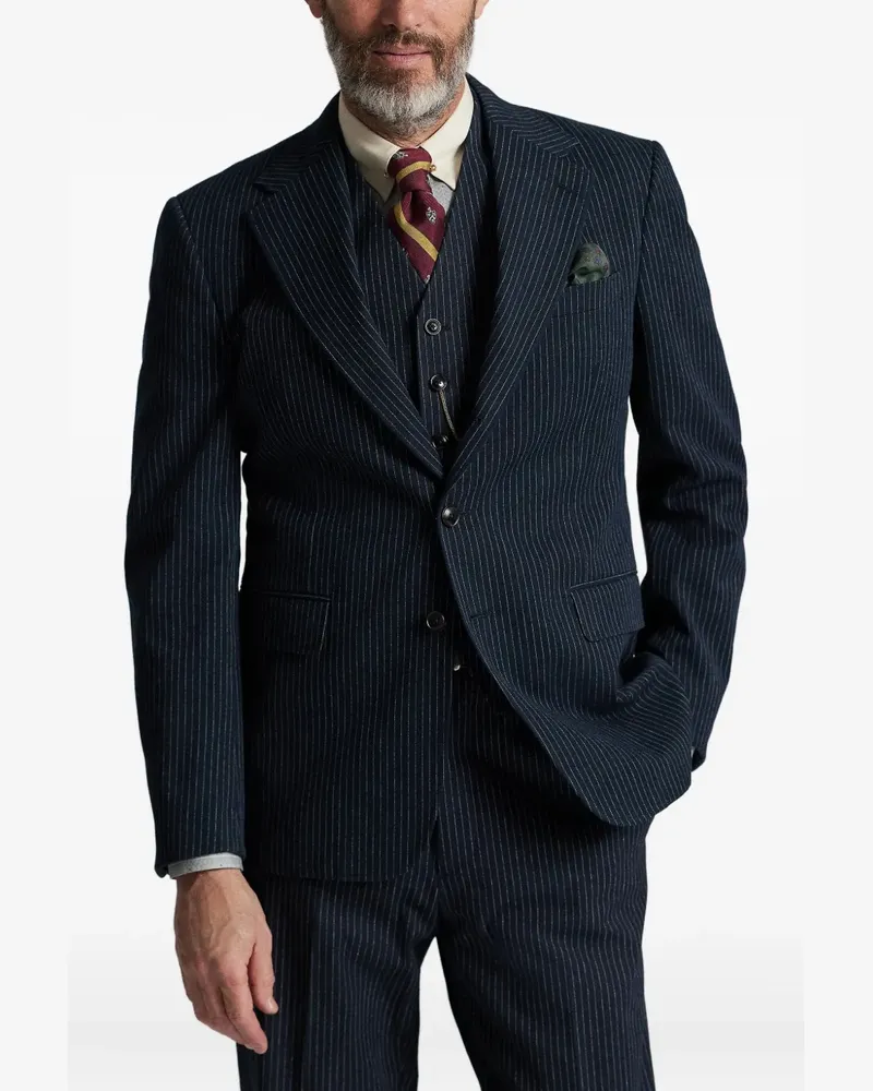 Ralph Lauren Einreihiges Sakko mit Nadelstreifen - Blau Blau