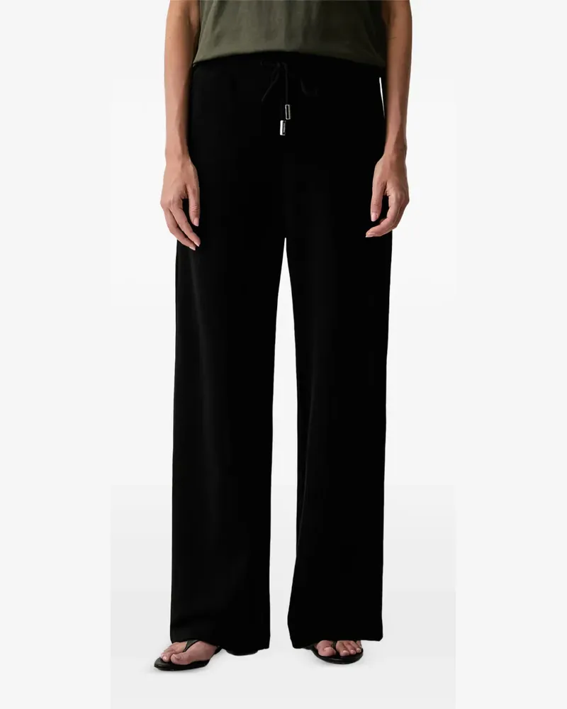 Patrizia Pepe drawstring-waist logo-patch track pants - Schwarz Schwarz