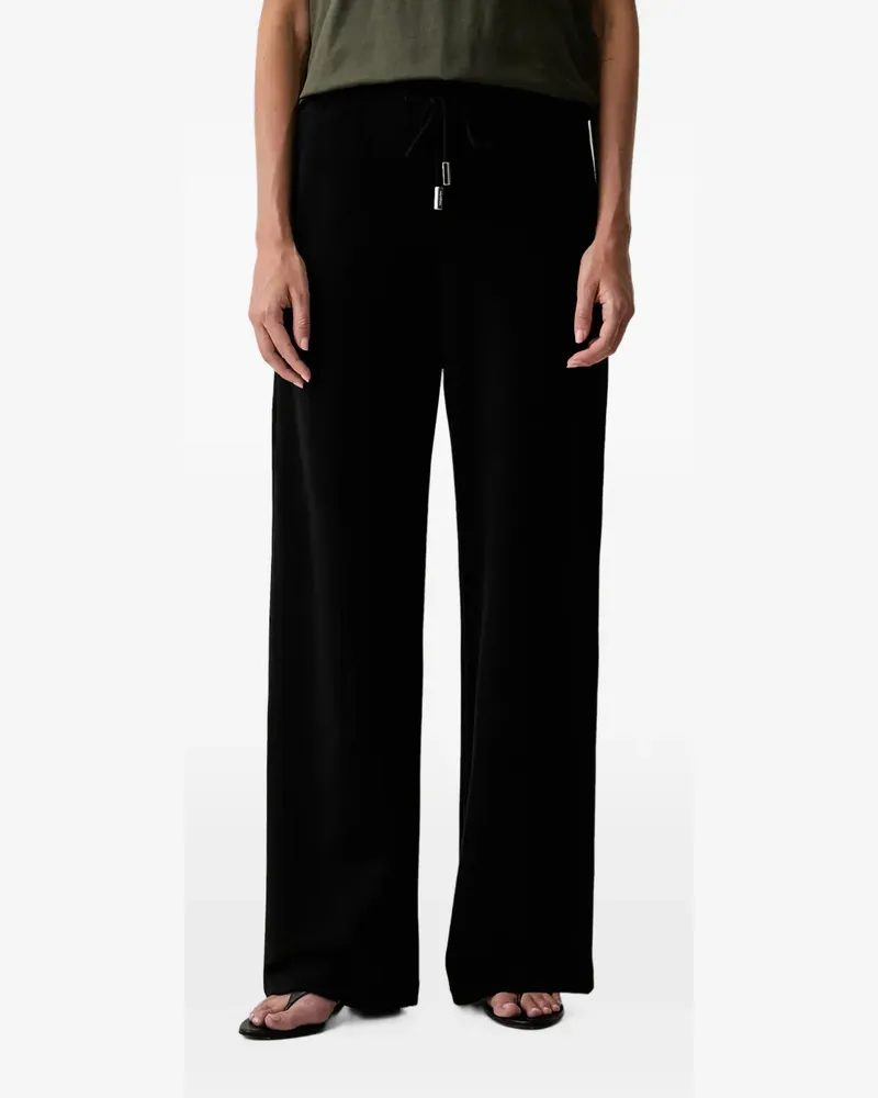 Patrizia Pepe drawstring-waist logo-patch track pants - Schwarz Schwarz