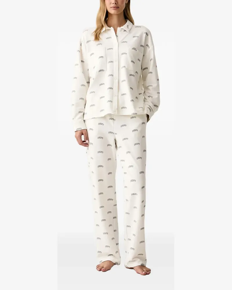DKNY Pyjama mit Logo-Print - Nude Nude