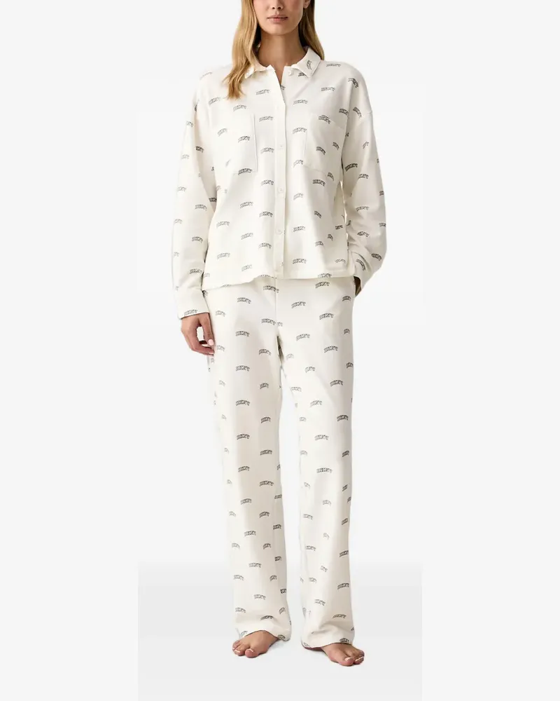 DKNY Pyjama mit Logo-Print - Nude Nude