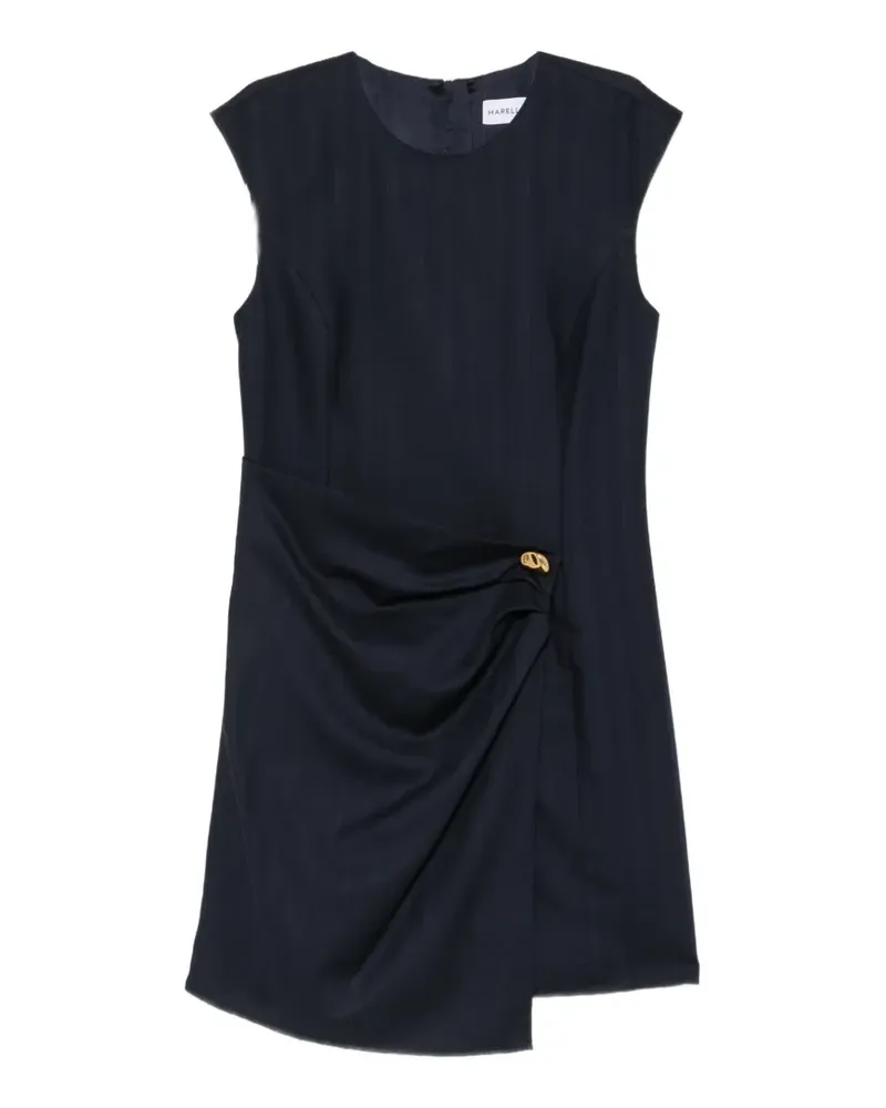 MARELLA draped asymmetric mini dress - Schwarz Schwarz