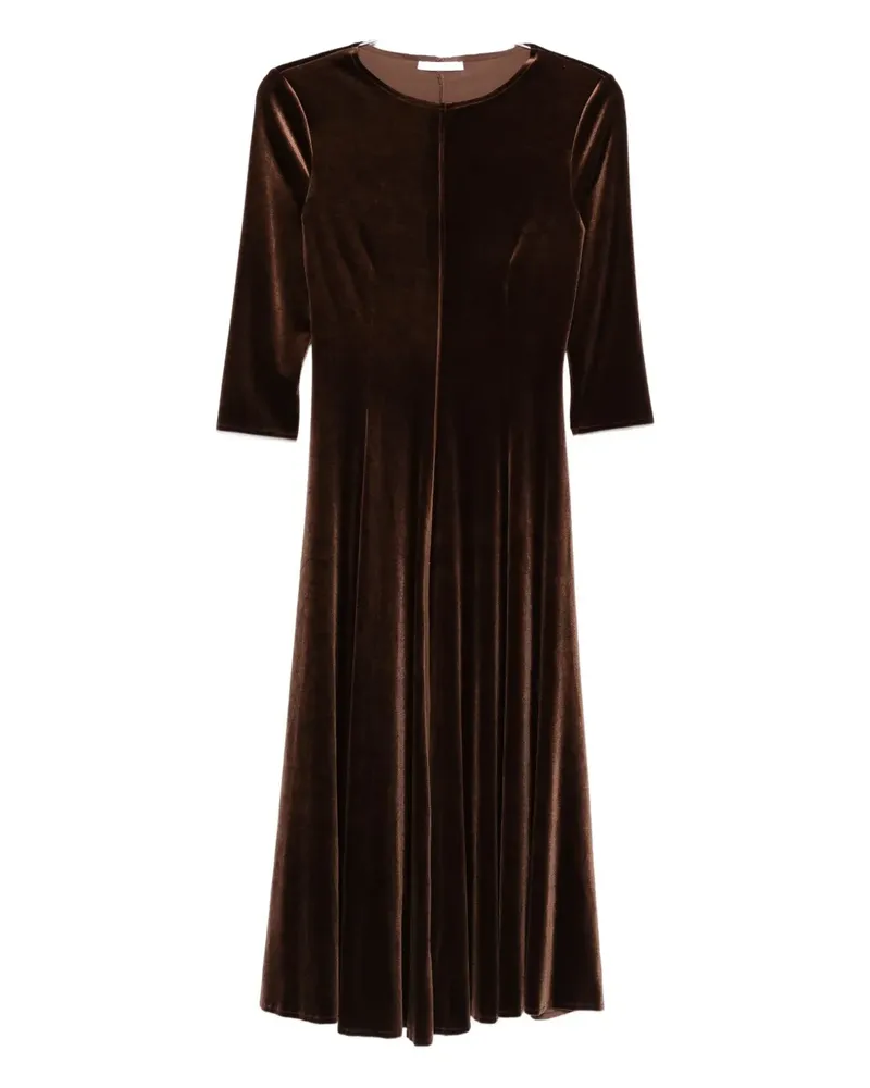 CENERE GB velvet midi dress - Braun Braun