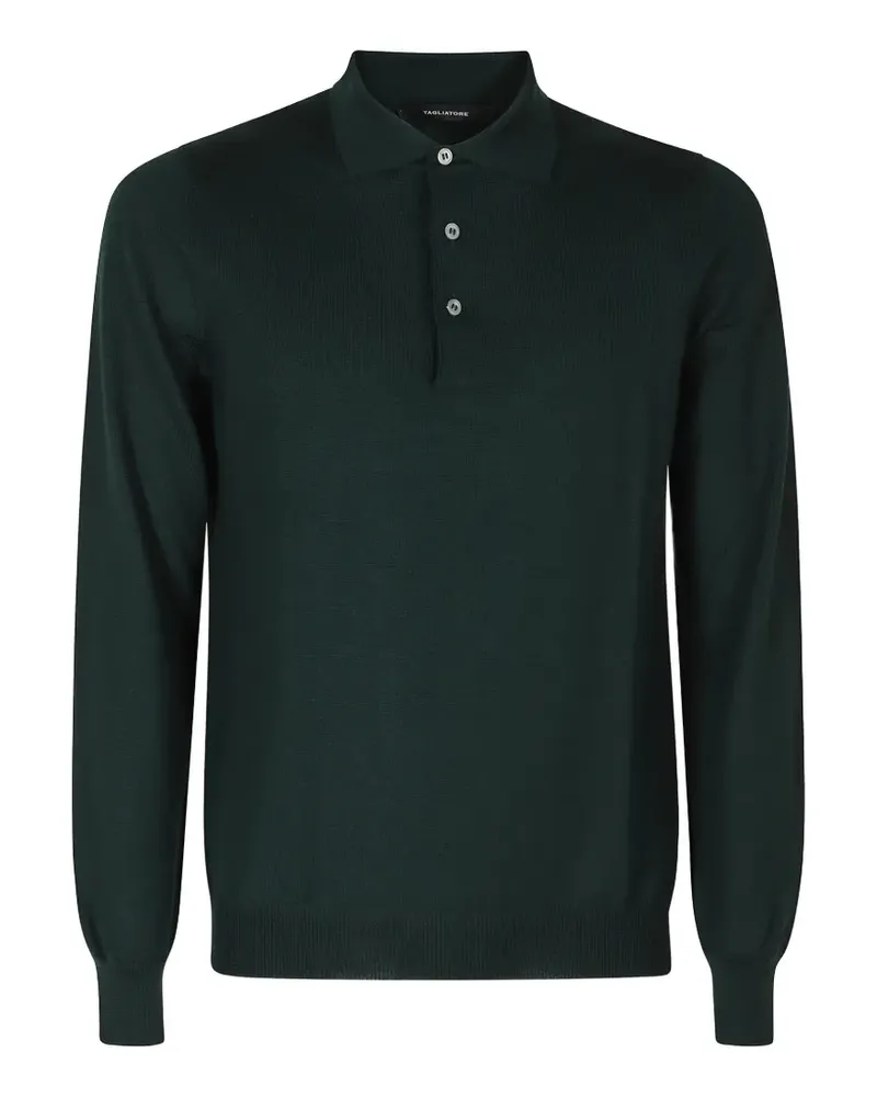 Tagliatore Langärmeliges Poloshirt - Grün Grün