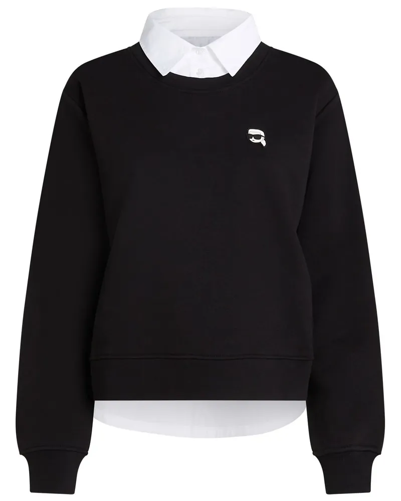 Karl Lagerfeld Zweifarbiges Ikon Sweatshirt - Schwarz Schwarz