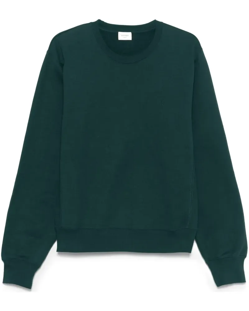 Saint Laurent Sweatshirt mit Cassandre-Logo - Grün Grün