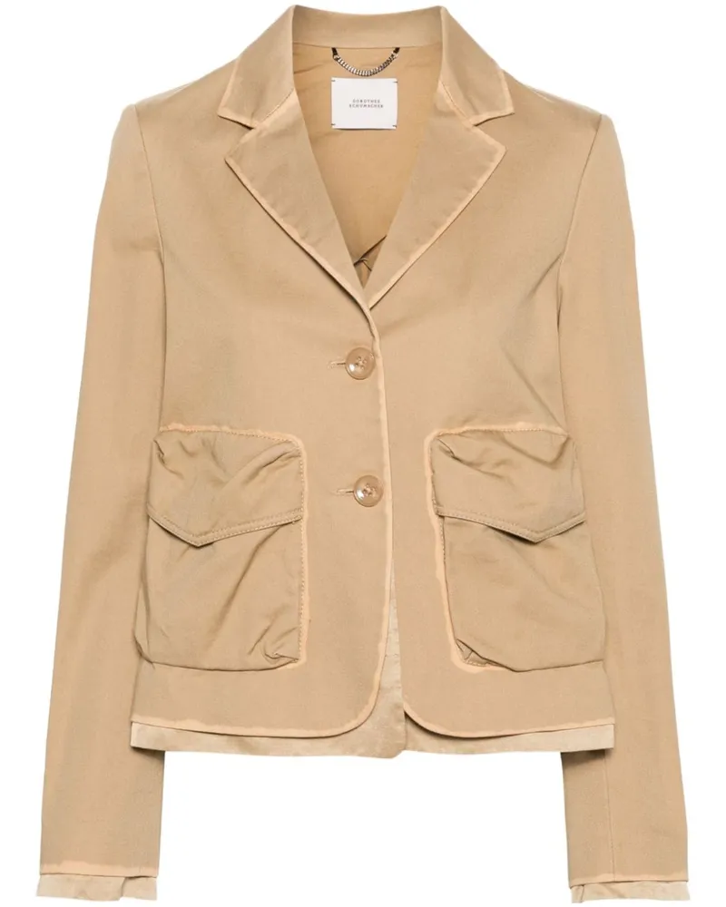 Dorothee Schumacher Cropped-Blazer mit bemalten Kanten - Nude Nude