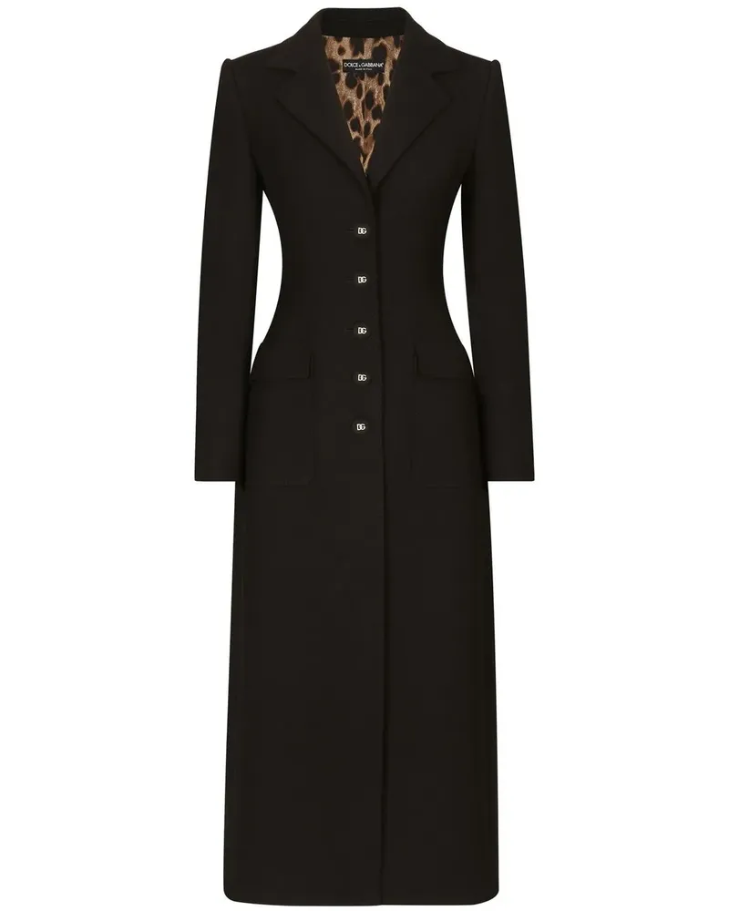 Dolce & Gabbana Einreihiger Mantel - Schwarz Schwarz