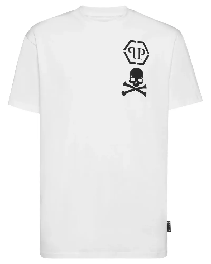 Philipp Plein T-Shirt mit Totenkopf-Print - Weiß Weiß