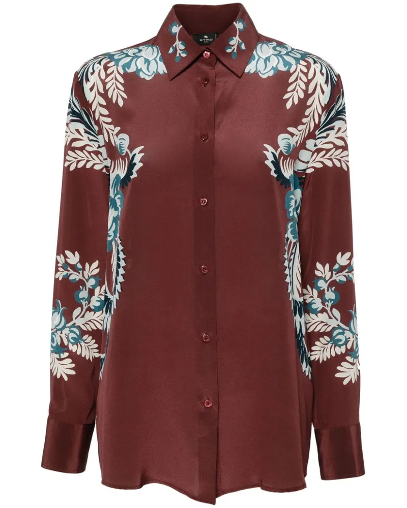Etro Hemd mit Blumen-Print - Rot Rot