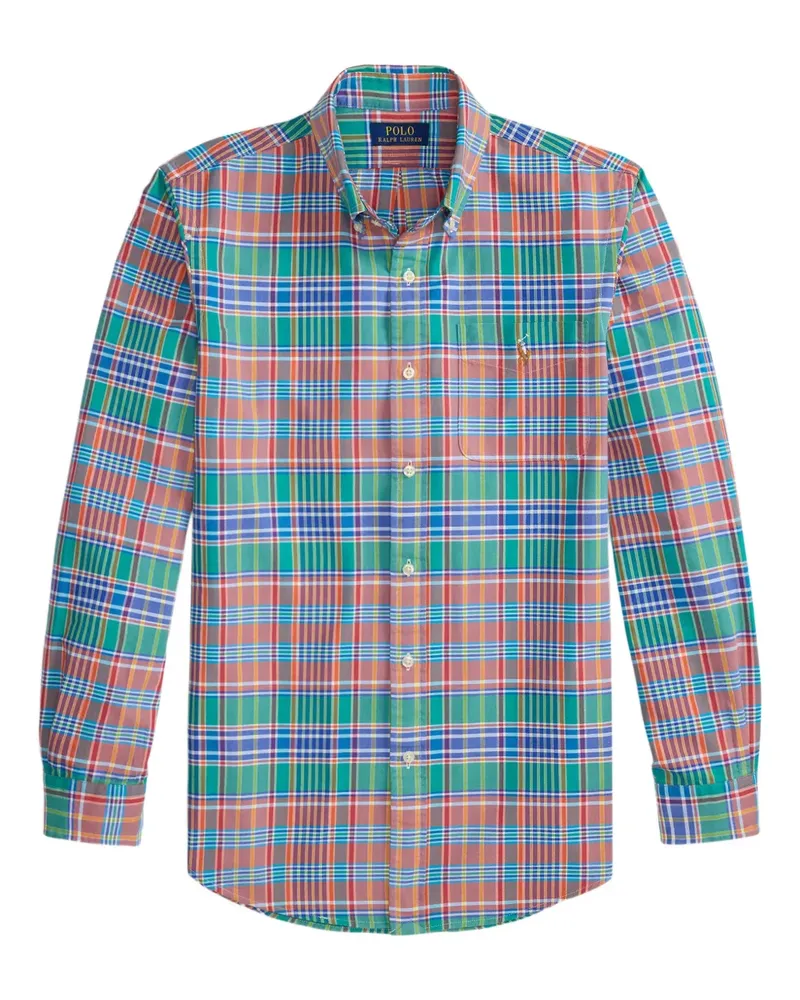 Ralph Lauren Kariertes Hemd mit Logo-Stickerei - Grün Grün