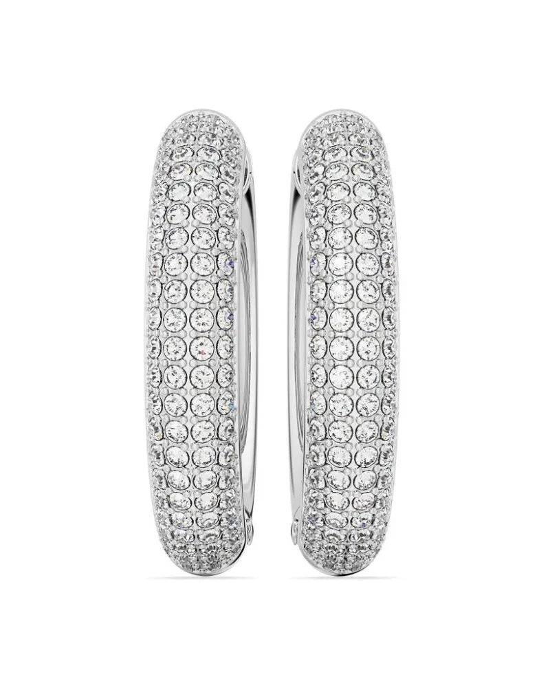Swarovski Dextera Creolen mit Kristallen - Weiß Weiß