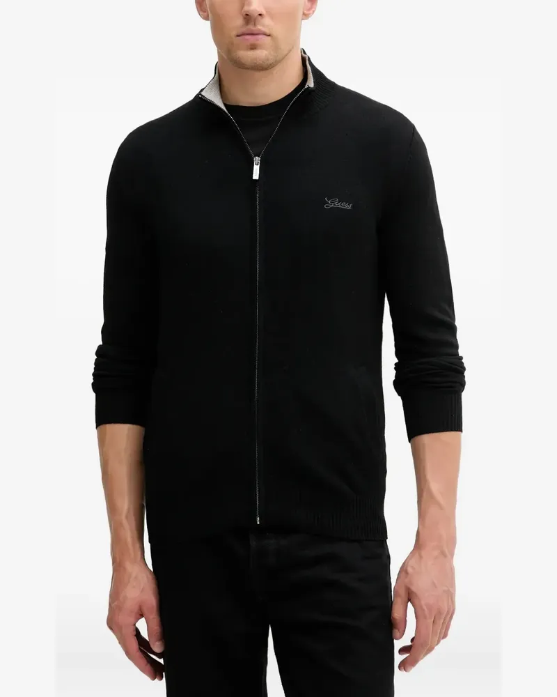 Guess Sweatshirt mit Logo - Schwarz Schwarz
