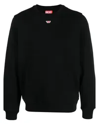 Diesel Sweatshirt mit Logo-Patch Schwarz