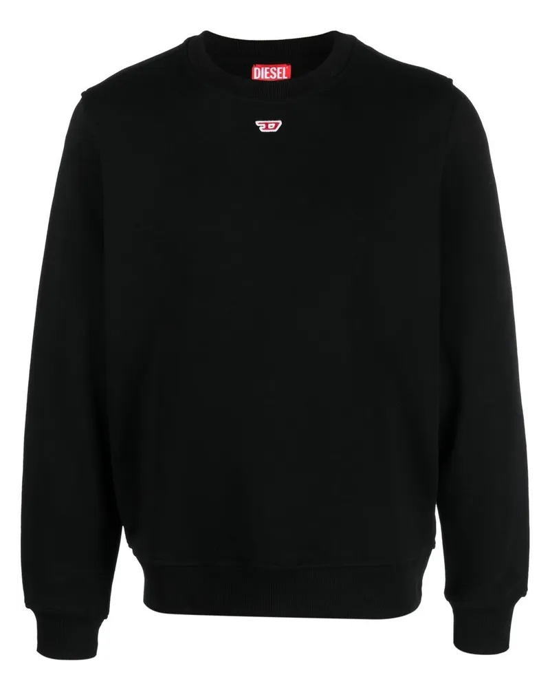 Diesel Sweatshirt mit Logo-Patch Schwarz