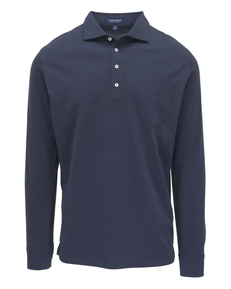 Peter Millar Poloshirt mit Brusttasche - Blau Blau