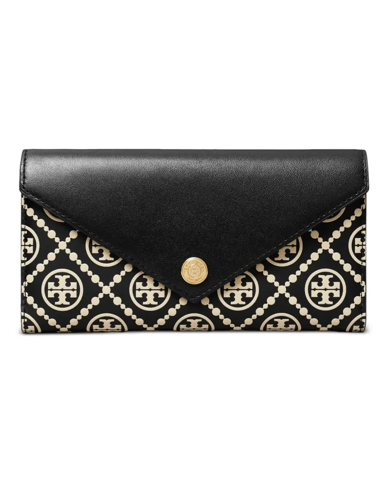 Tory Burch Portemonnaie mit T-Monogramm - Schwarz Schwarz