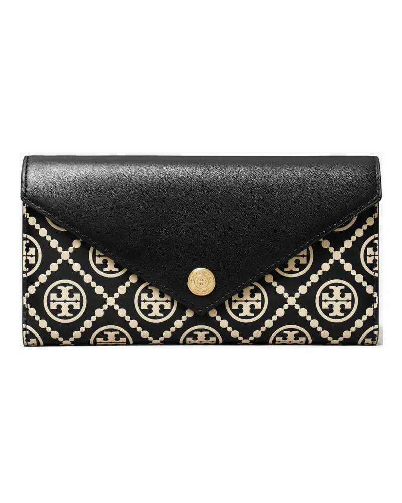 Tory Burch Portemonnaie mit T-Monogramm - Schwarz Schwarz