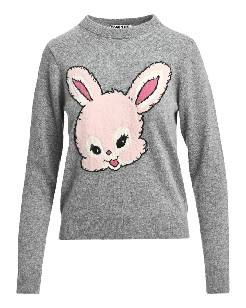 Essentiel Kapital Pullover mit Hasen-Intarsie - Grau Grau