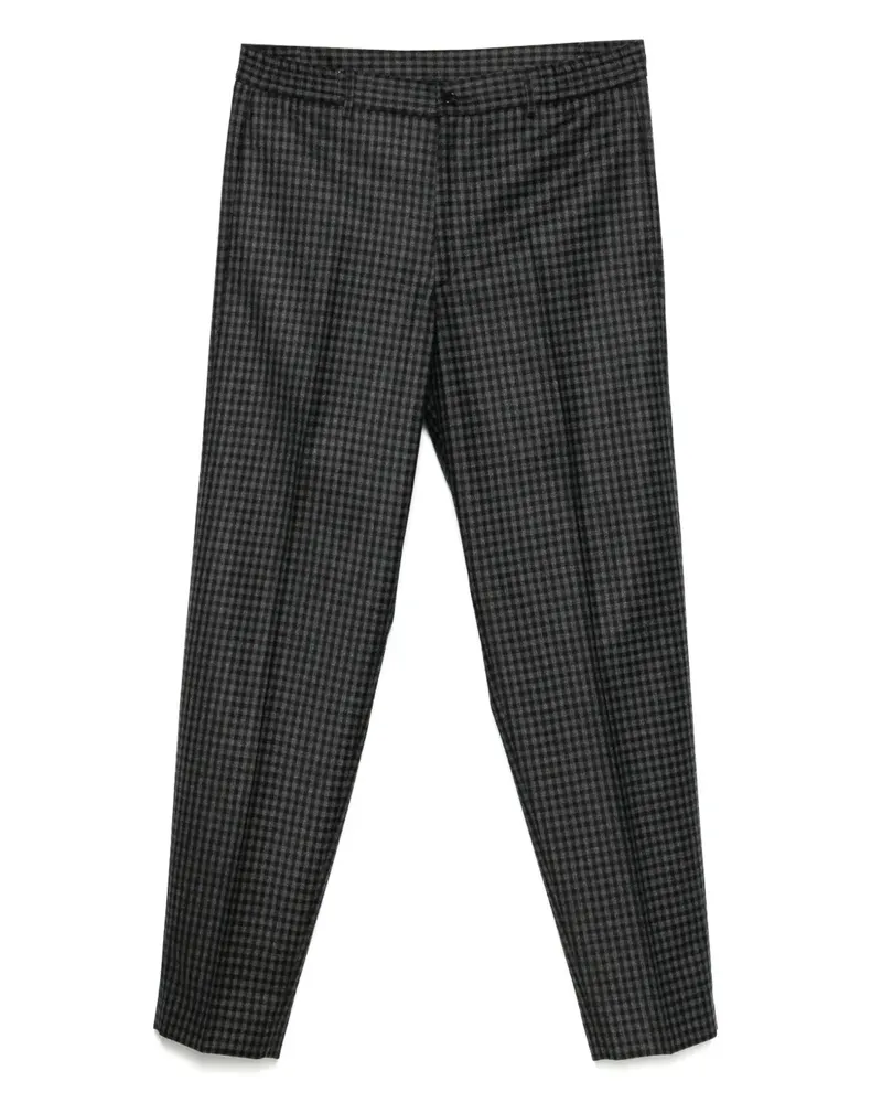 Tagliatore Hose mit Karomuster - Grau Grau