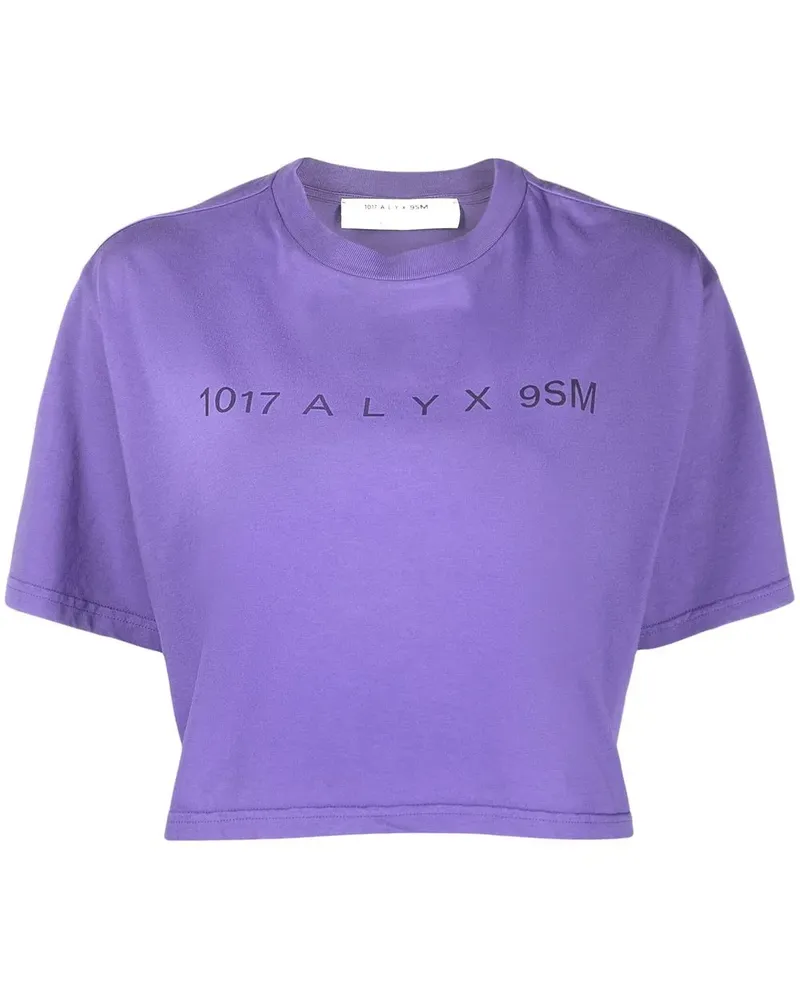 1017 ALYX 9SM Cropped-T-Shirt mit Logo-Print - Violett Violett