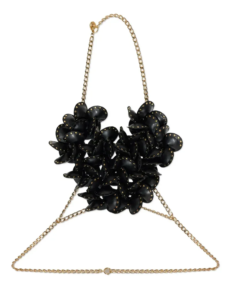 Noir Kei Ninomiya petal-embellished harness - Schwarz Schwarz