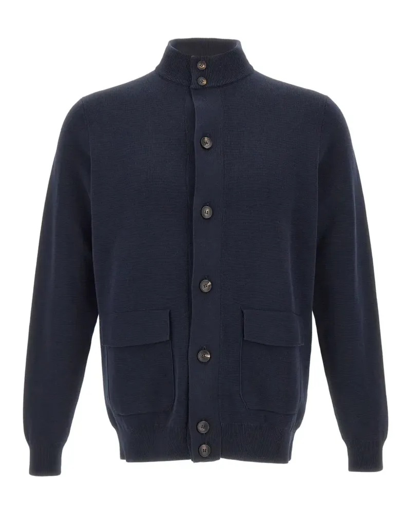Filippo de Laurentiis button flap-pocket cardigan - Blau Blau