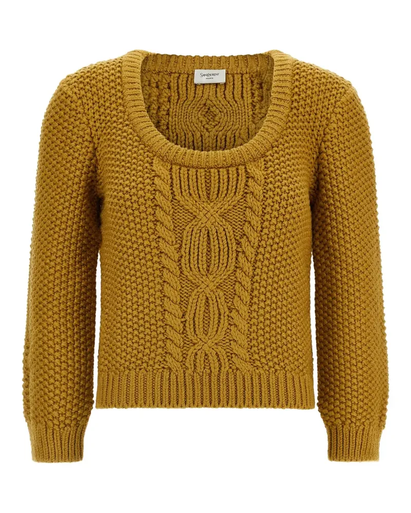 Saint Laurent wool cable-knit sweater - Gelb Gelb