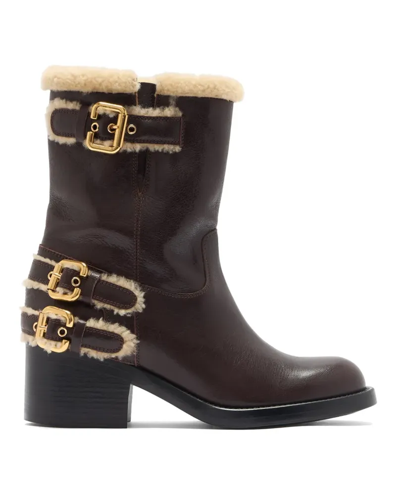 Chloé Dakota Stiefel mit Shearling - Braun Braun