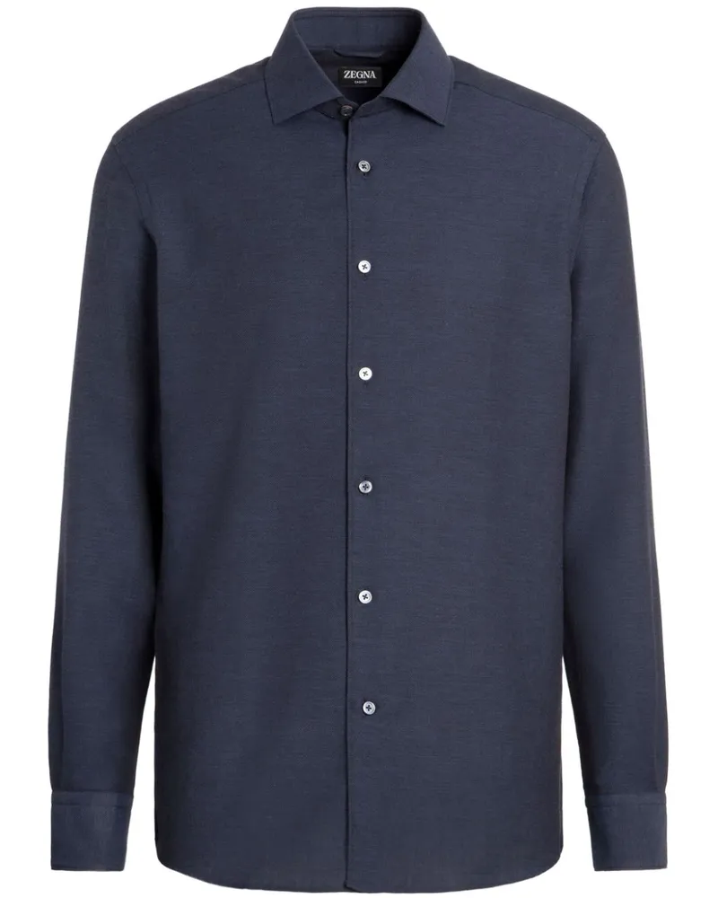 Ermenegildo Zegna Cashco Hemd - Blau Blau