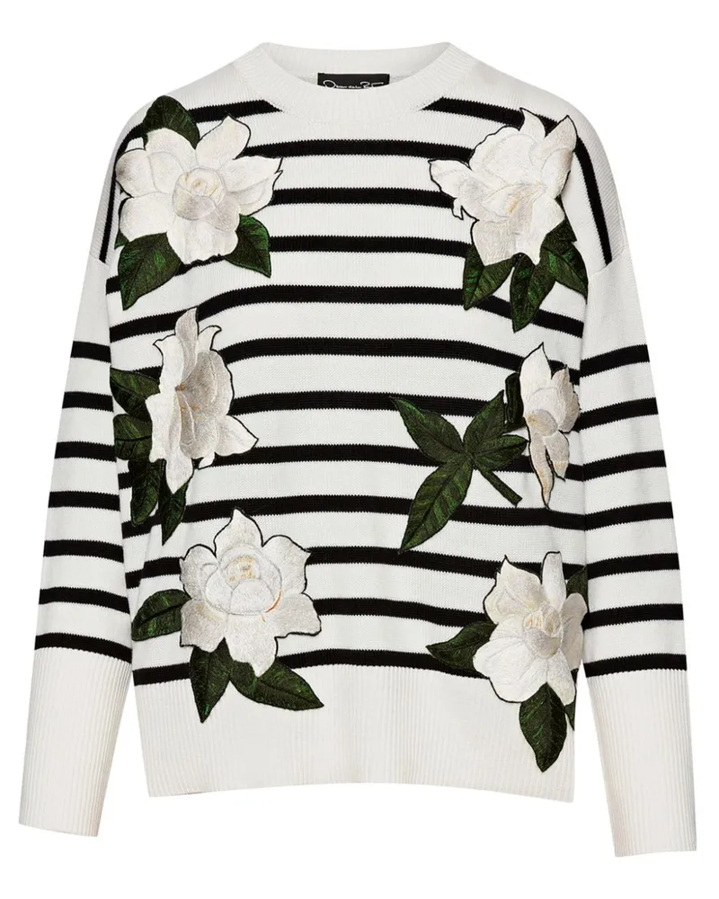 Oscar de la Renta Gardenia Pullover - Weiß Weiß