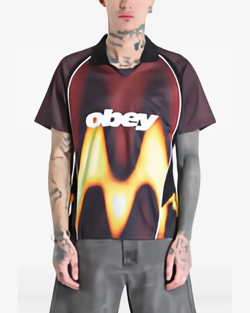 Obey Blurred T-shirt - Rot Rot