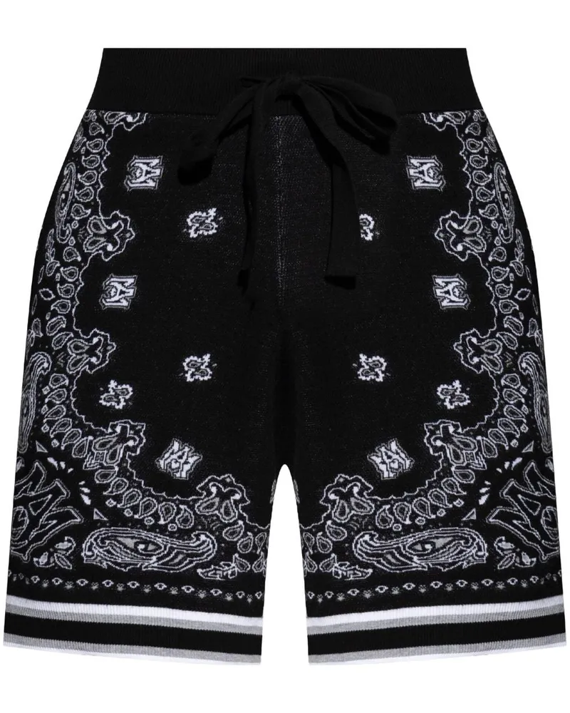Amiri Bandana Shorts - Schwarz Schwarz