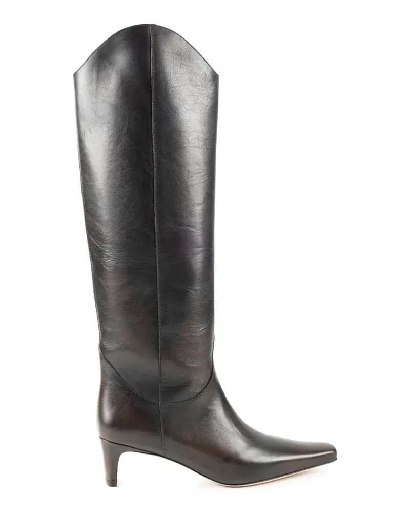 STAUD Kniehohe Wally Stiefel mit spitzer Kappe - Braun Braun