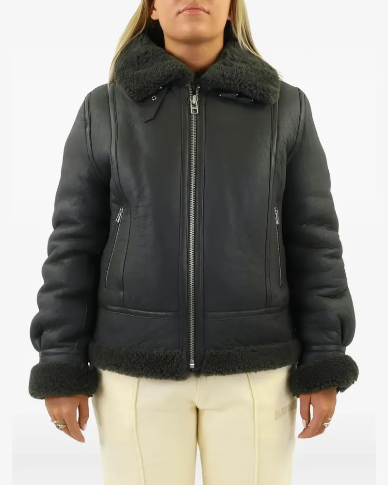 Goosecraft Artica Lammy shearling-trimmed jacket - Schwarz Schwarz