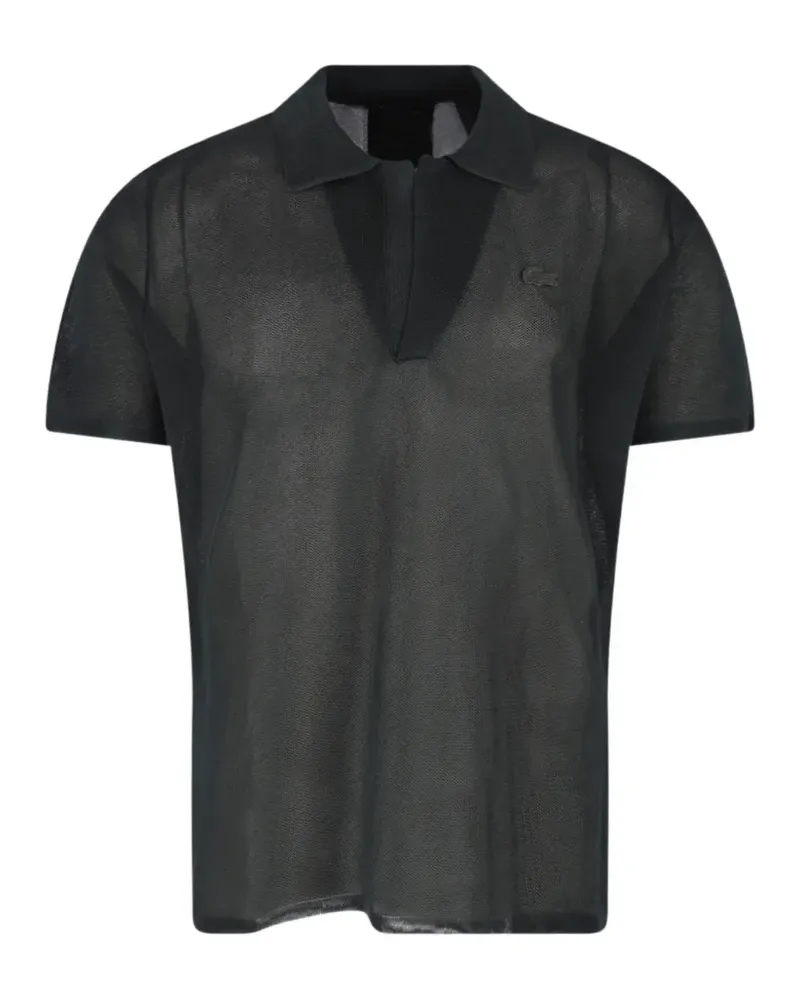 Lacoste logo-patch T-shirt - Schwarz Schwarz