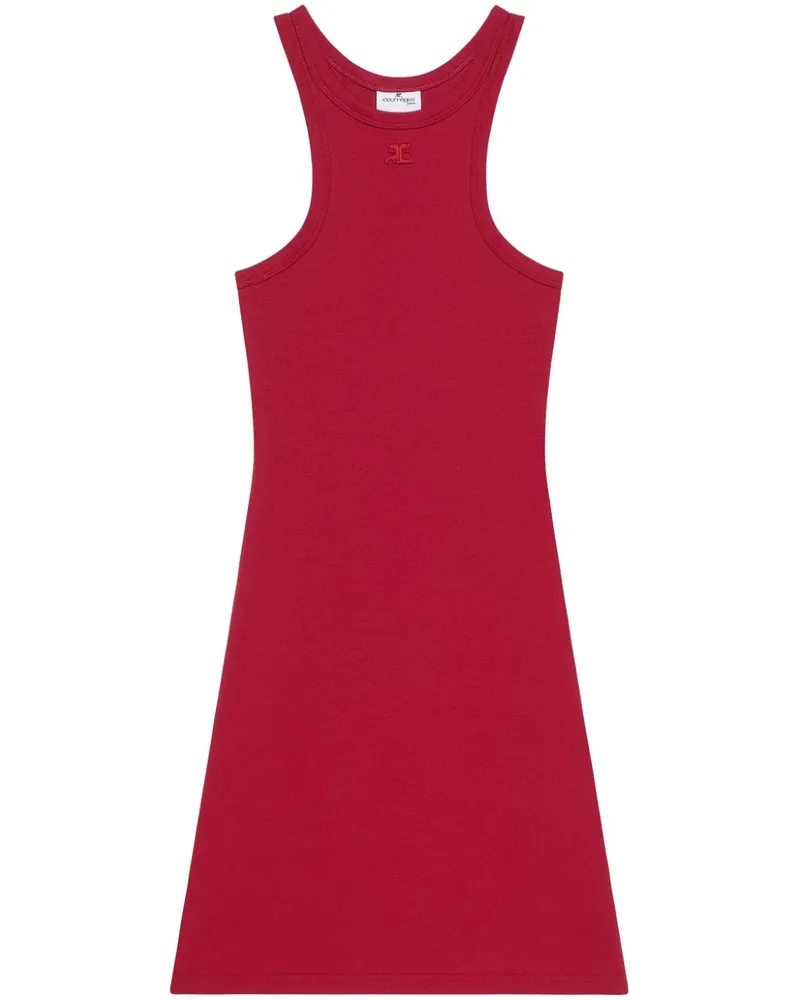 Courrèges Scuba-Kleid aus Baumwolle - Rot Rot