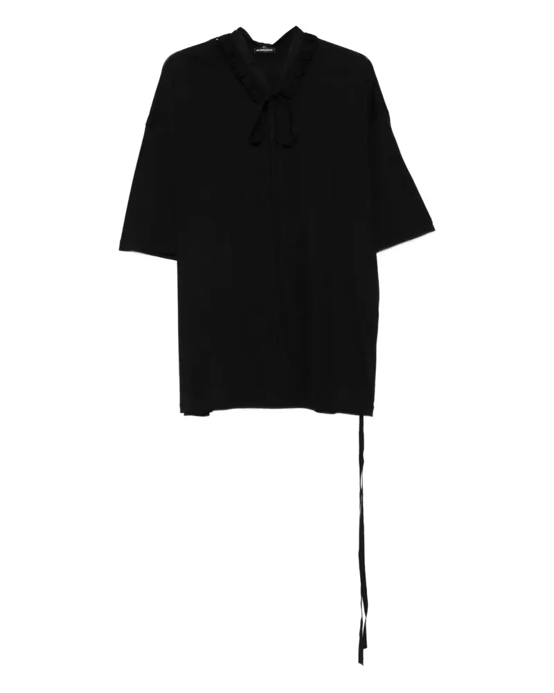 Ann Demeulemeester T-Shirt mit Rüschen - Schwarz Schwarz