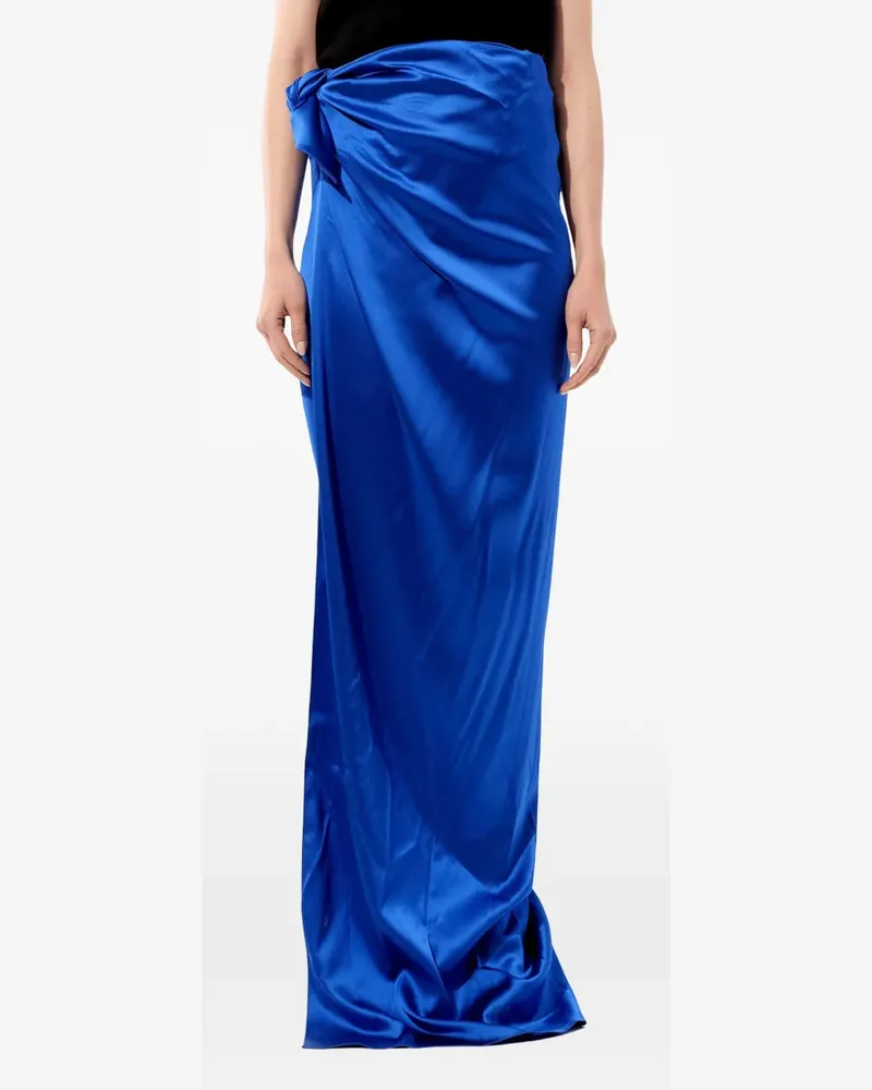 Balenciaga Wickelrock mit Schleifenverschluss - Blau Blau