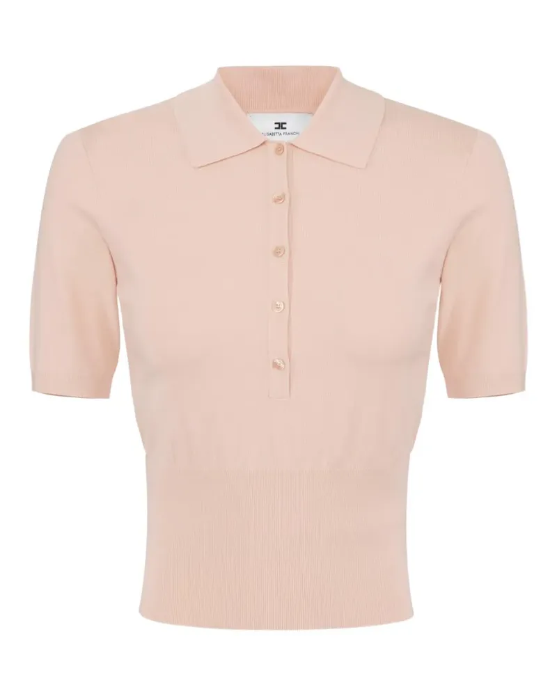 Elisabetta Franchi Gestricktes Poloshirt - Nude Nude