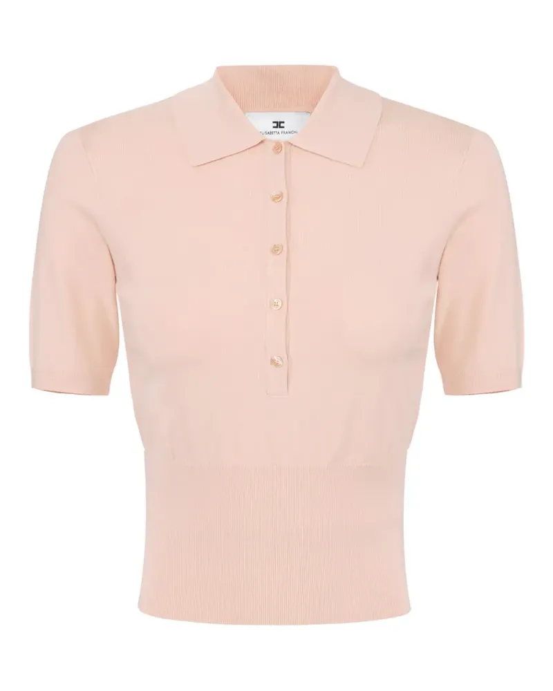 Elisabetta Franchi Gestricktes Poloshirt - Nude Nude