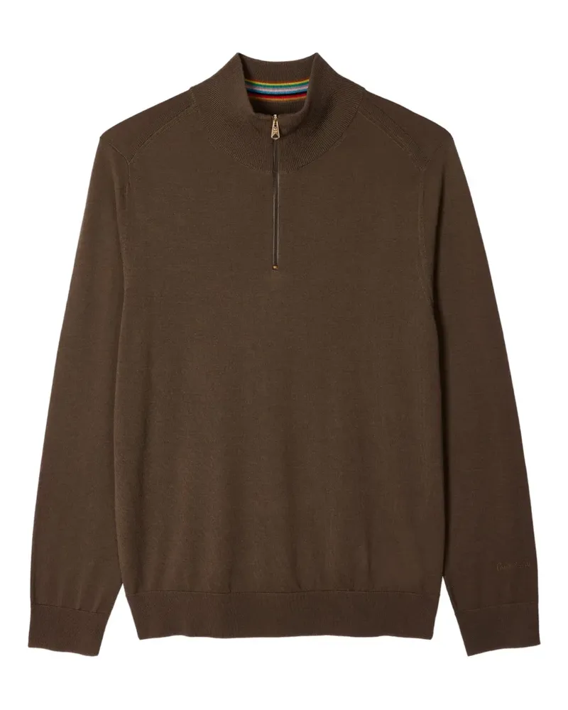 Paul Smith Pullover mit Reißverschlusskragen - Braun Braun
