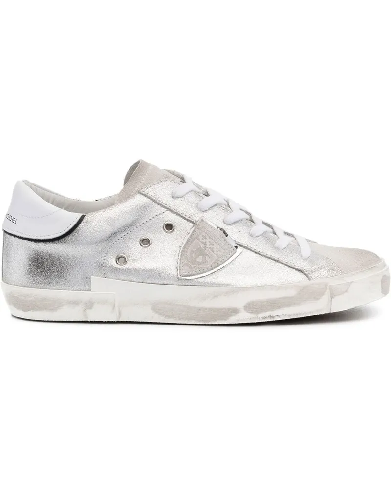 Philippe Model Sneakers mit Logo-Patch - Silber Silber