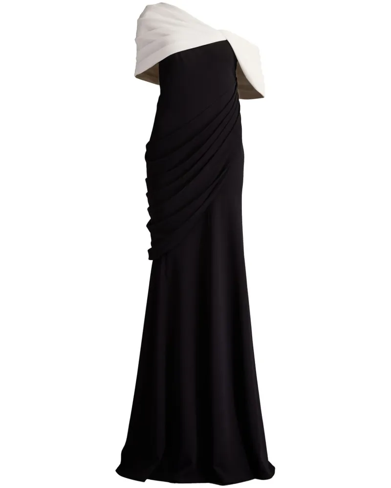 Tadashi Shoji Drapiertes One-Shoulder-Abendkleid - Schwarz Schwarz