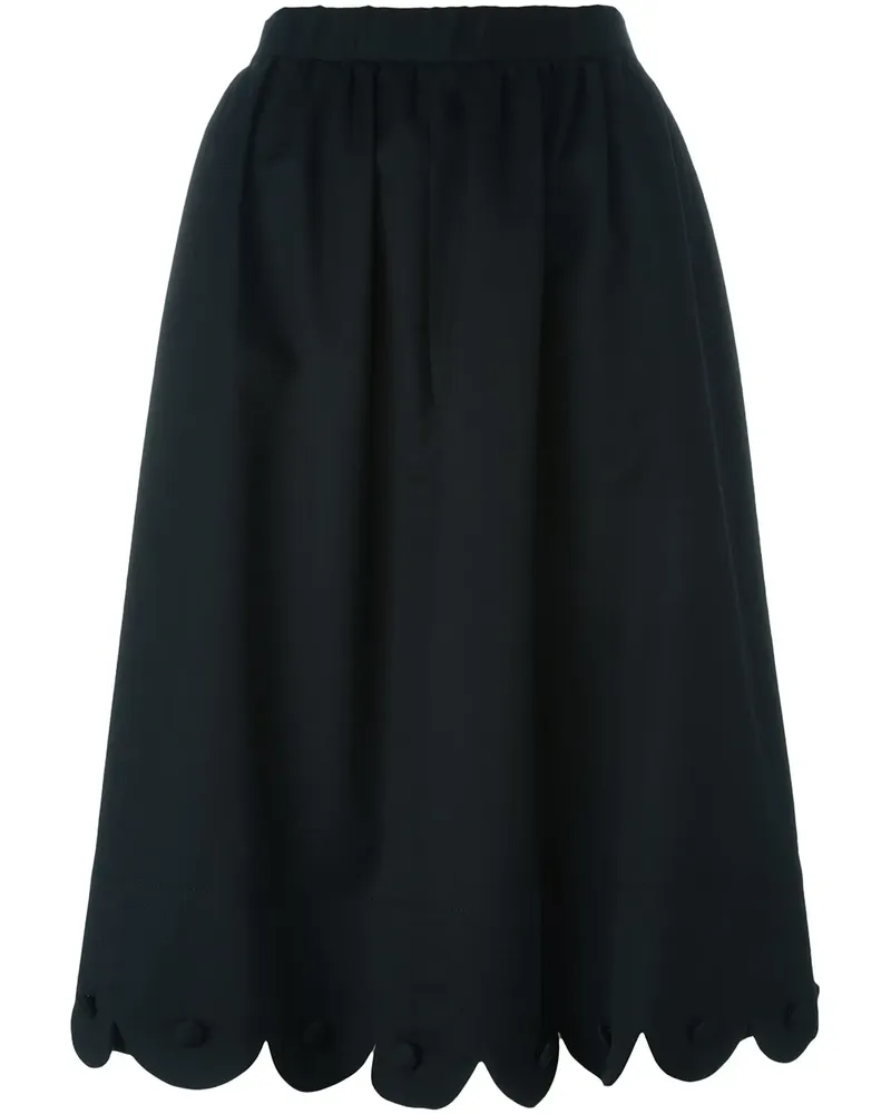 Comme des Garçons Rock mit gewelltem Saum - Schwarz Schwarz